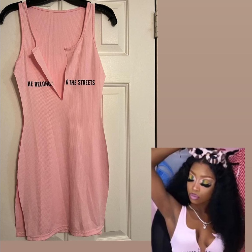Pink Dress w/ safety pins